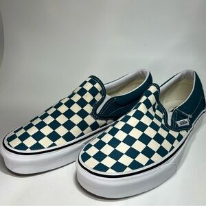 Vans Classic Slip-On Checkerboard "Beacon Blue" Sneakers